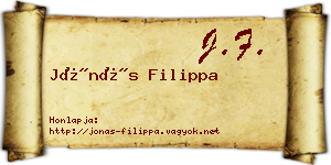 Jónás Filippa névjegykártya